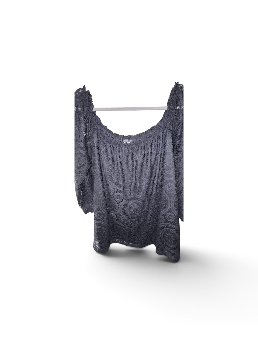 Ing Black Lace Peasant Tunic
